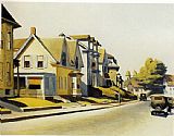 Edward Hopper Street Scene Glouceste painting